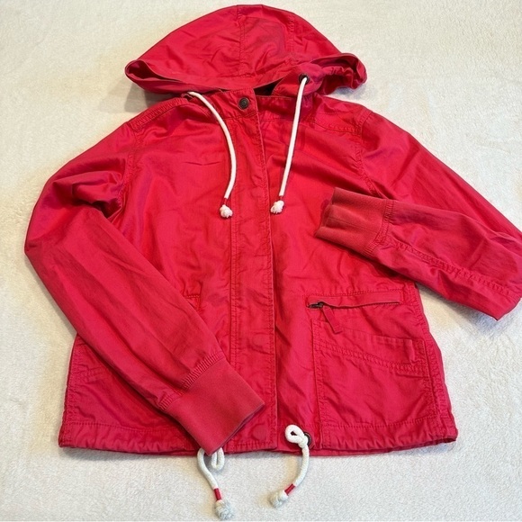 EU Aeropostale Pink Lightweight Hooded Cargo Utility Jacket - Picture 1 of 12